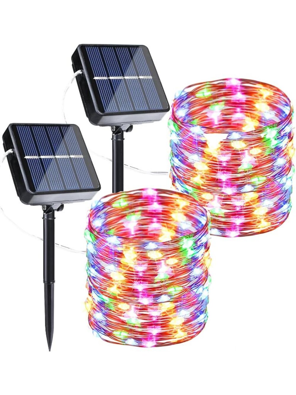 Multi Halloween Solar String Twinkle Lights 2 Pack Total 80FT 240LED Solar Light